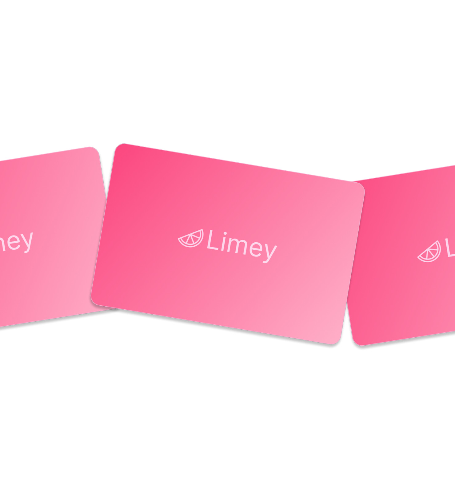 3-Pack Pink Networking NFC Business Card by Limey - Tap & Share QR Code