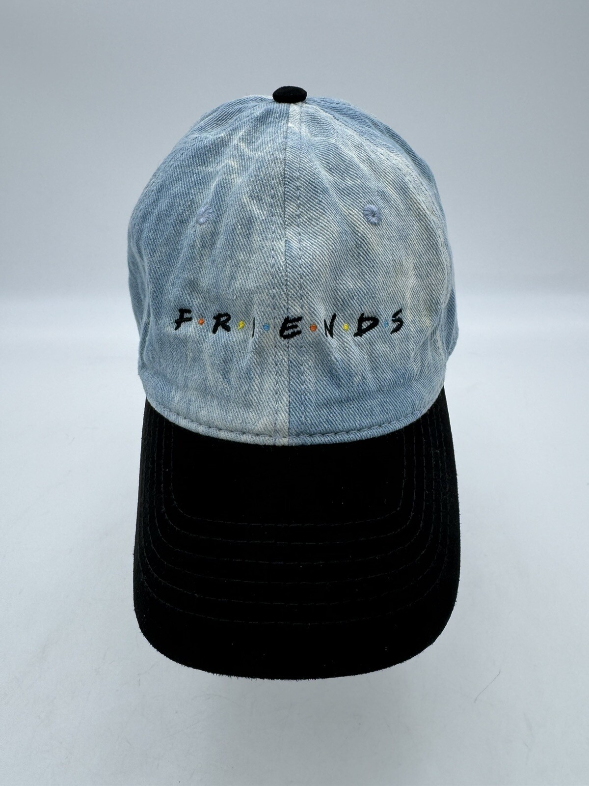 Friends TV Show Vintage Denim Hat Officially Licensed Spellout Strapback Cap