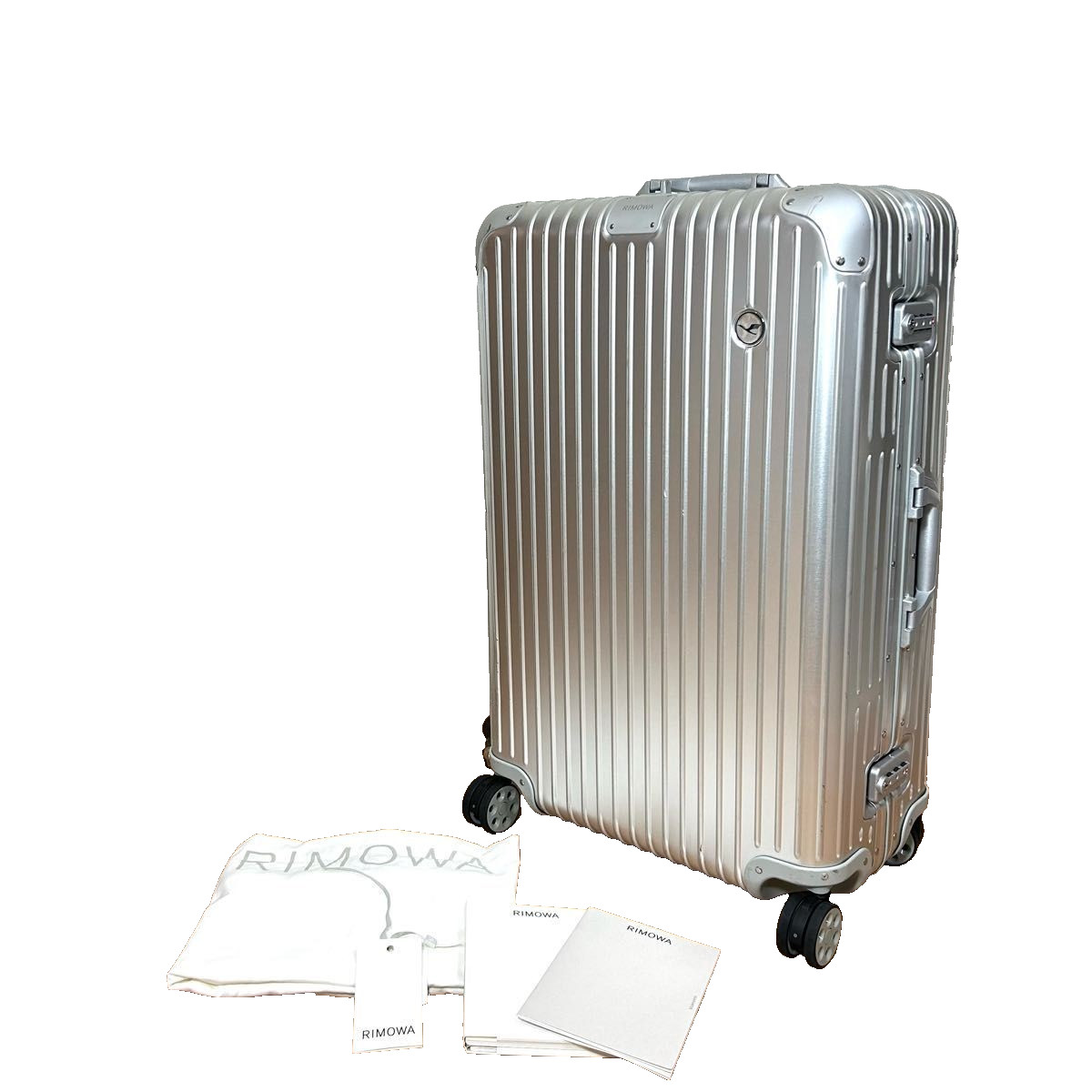 Rimowa Original Check-In L 86L Silver 4 wheels Carry Case Suitcase USED