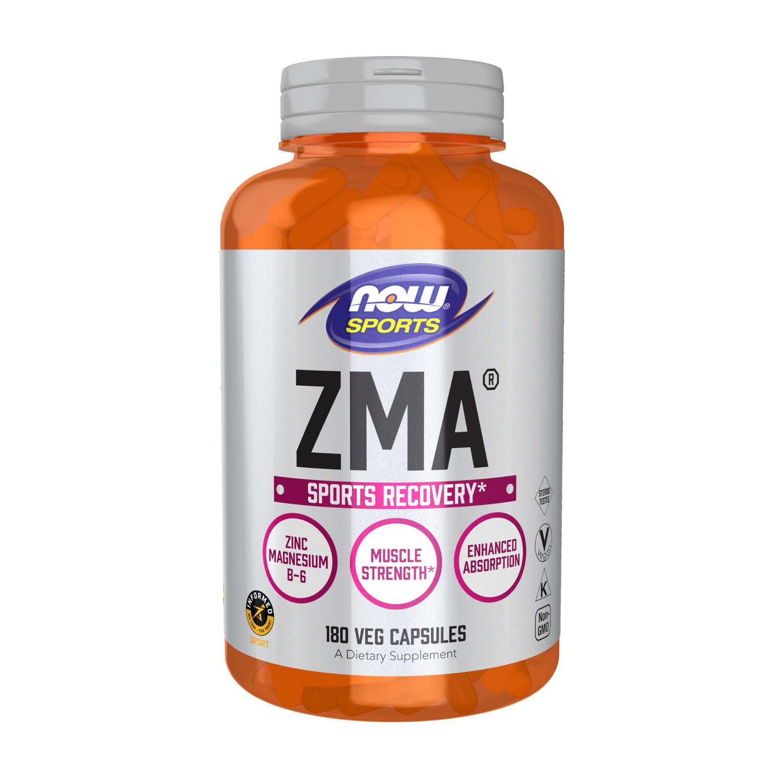 NOW Foods Sports Nutrition, ZMA Zinc, Magnesium and Vitamin B6, Enhanced