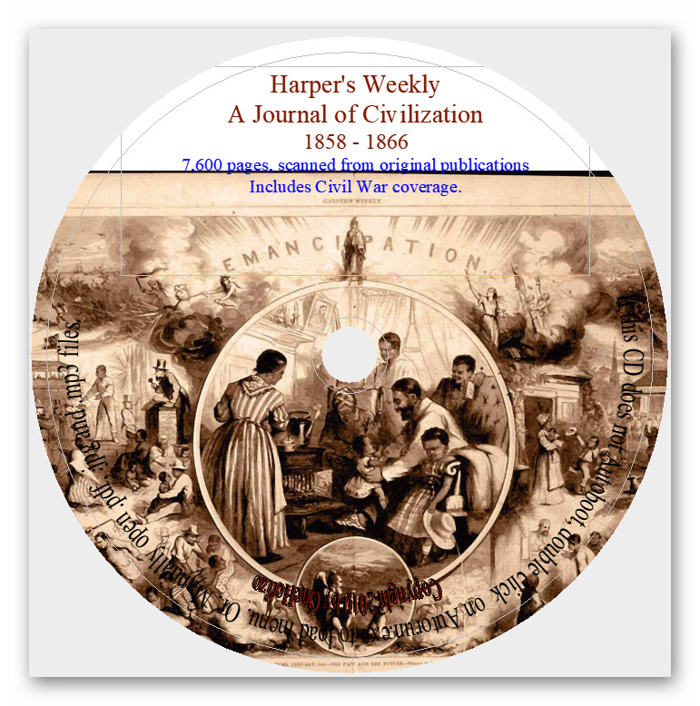 Harper's Weekly Magazine-A Journal of Civilization 1858-1866 7,600 digital pages
