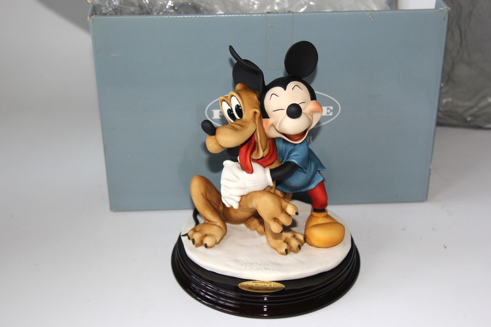 Walt Disney Giuseppe Armani 2002 Mickey Mouse & Pluto Statue 1746C W/ Box & CoA