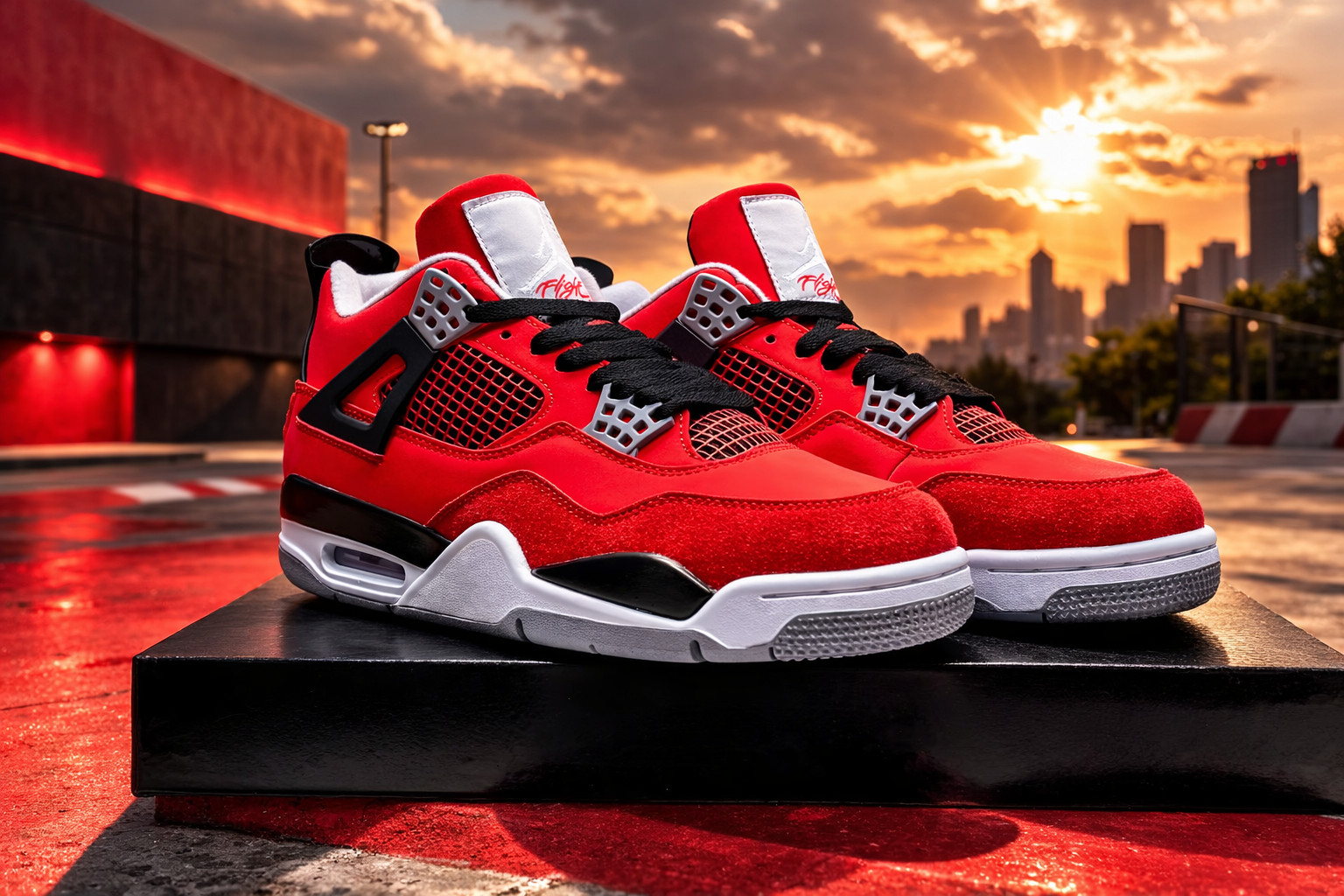 Size US 7-12  Jordan 4 Retro Toro Bravo Red 308497-603 (MEN)