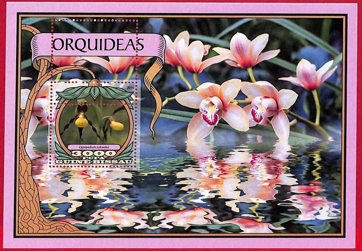 A5299 - GUINE-BISSAU - ERROR MISPERF Stamp Sheet - 2016 - Orchids