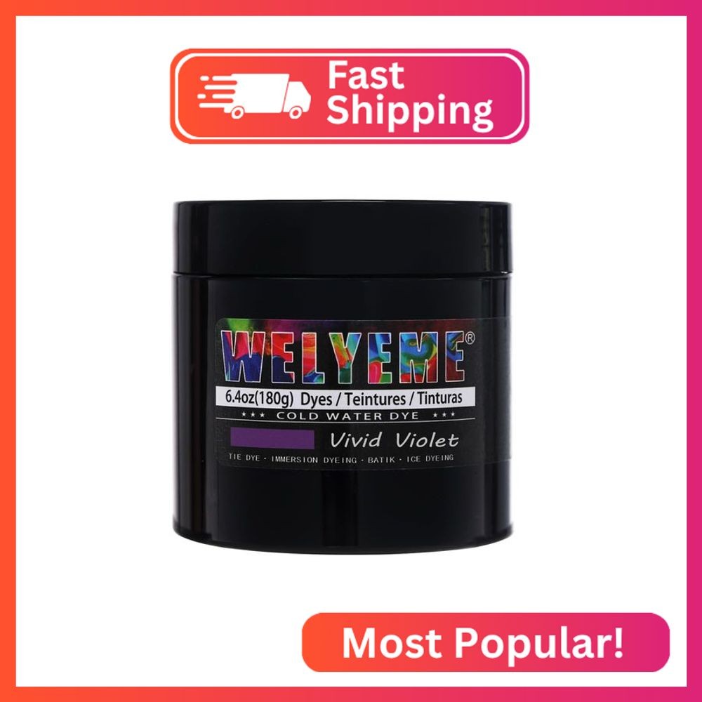WELYEME Cold Water Dye Violet, Tie Dye Powder, Fabric Dye Powder for Clothes