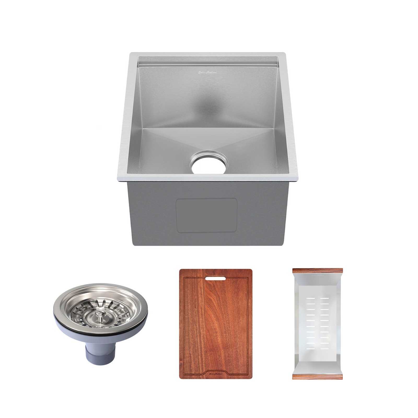 Swiss Madison SM-KU745 Rivage 15" Undermount Single Basin - Stainless Steel