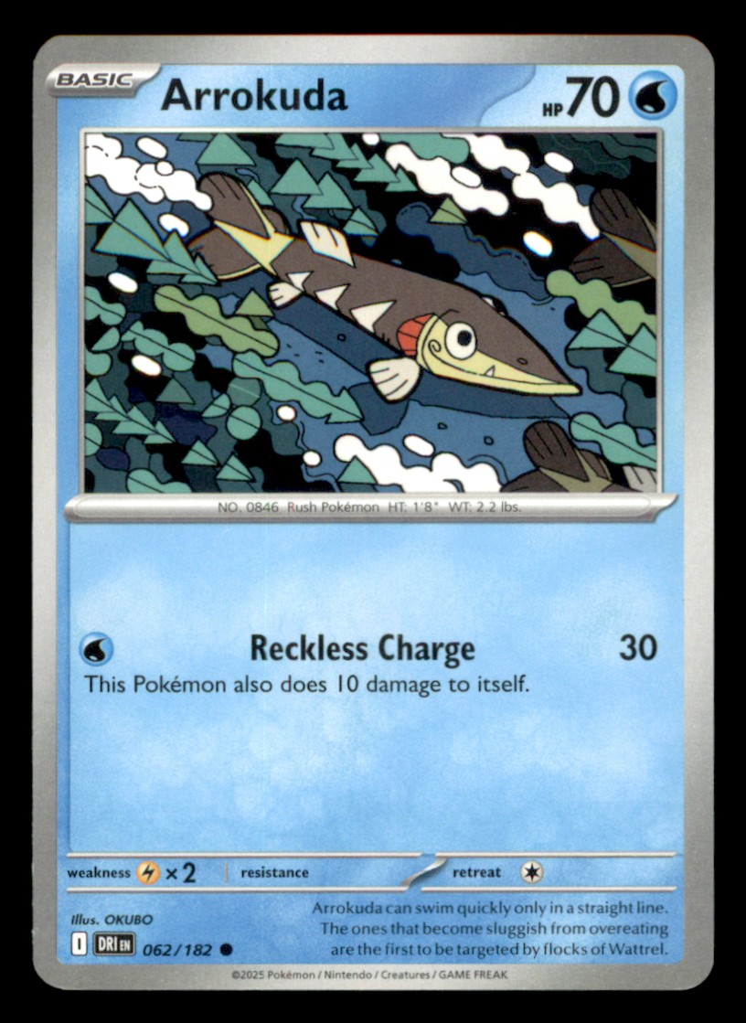 Arrokuda Common SV10: Destined Rivals 062/182 NM Normal Pokemon