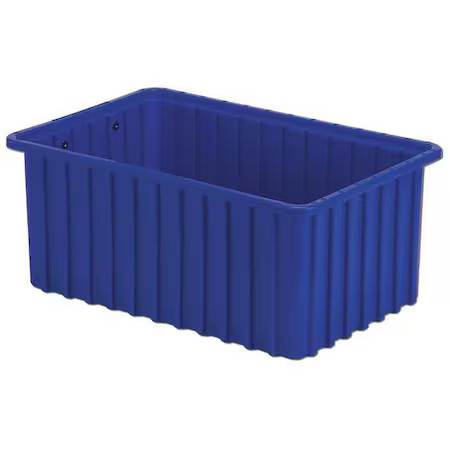 Lewisbins Dc2070 Dk Blue Polyethylene, Divider Box, Blue, 16 1/2 In L, 7 In H