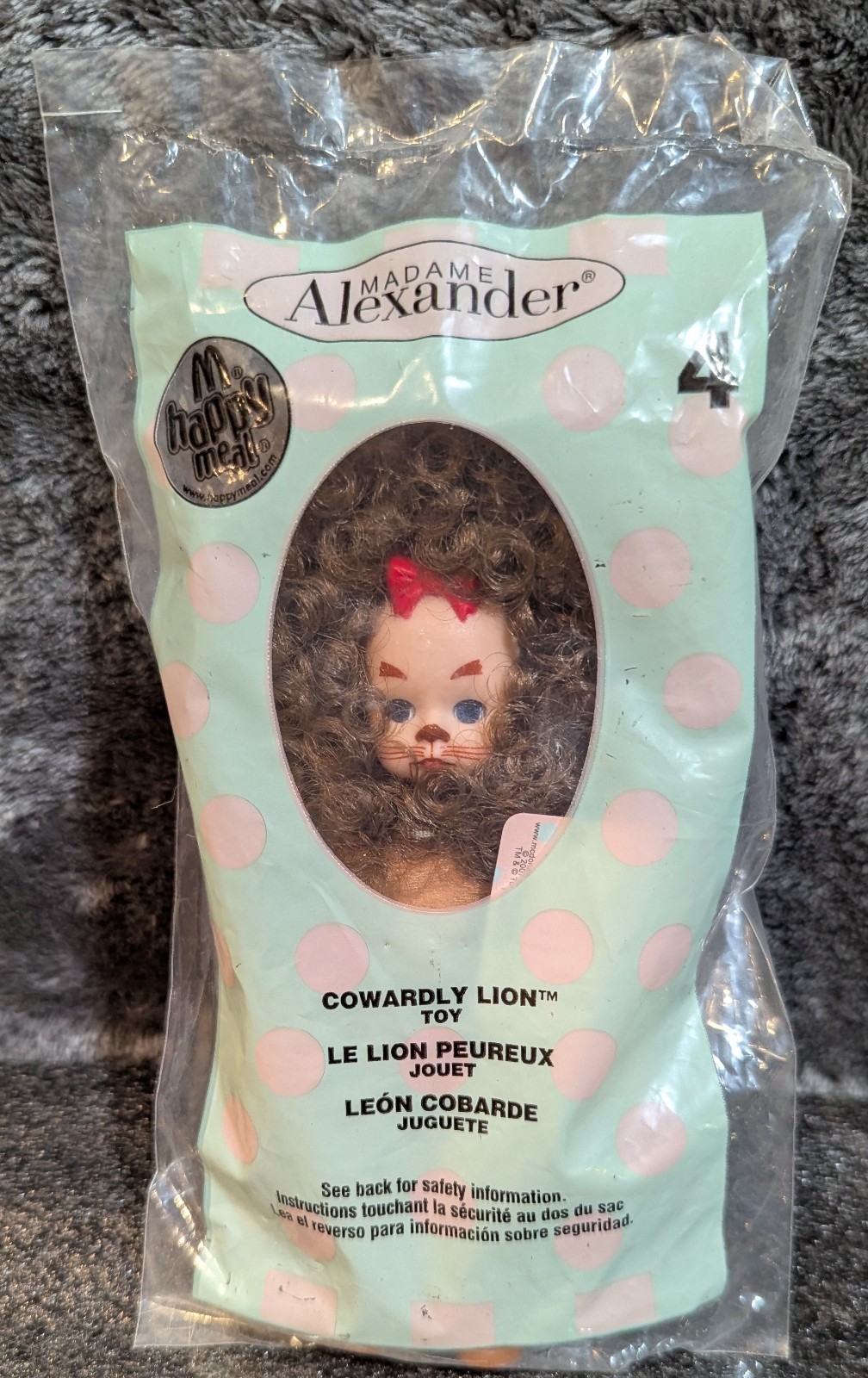 2007, McDonald's Happy Meal Toy, Madame Alexander, Cowardly Lion, #4, New 