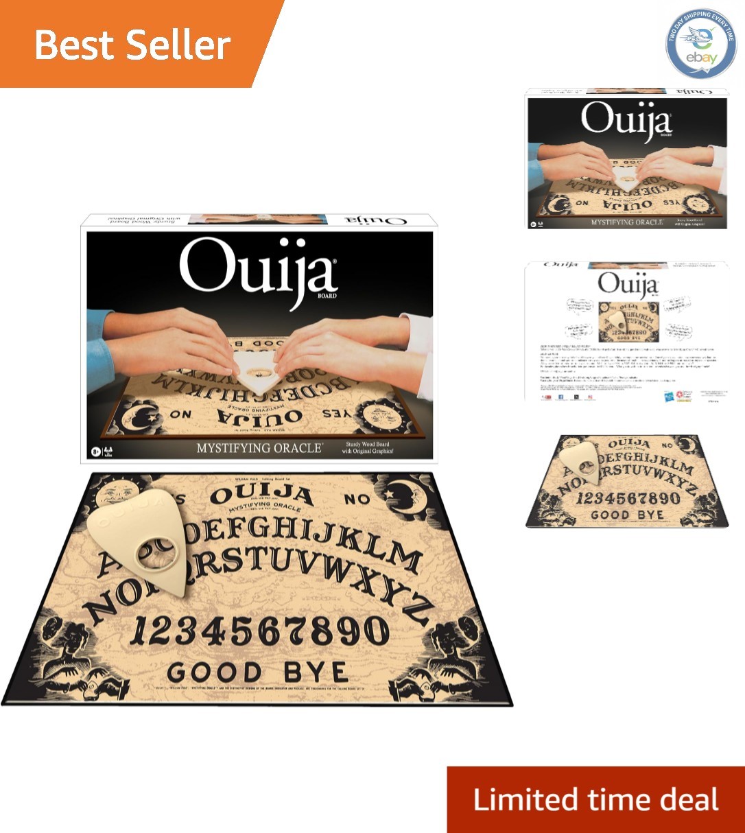 Classic Ouija Board - 1990s Artwork Thick Wood Talking Spirit Board for All Ages