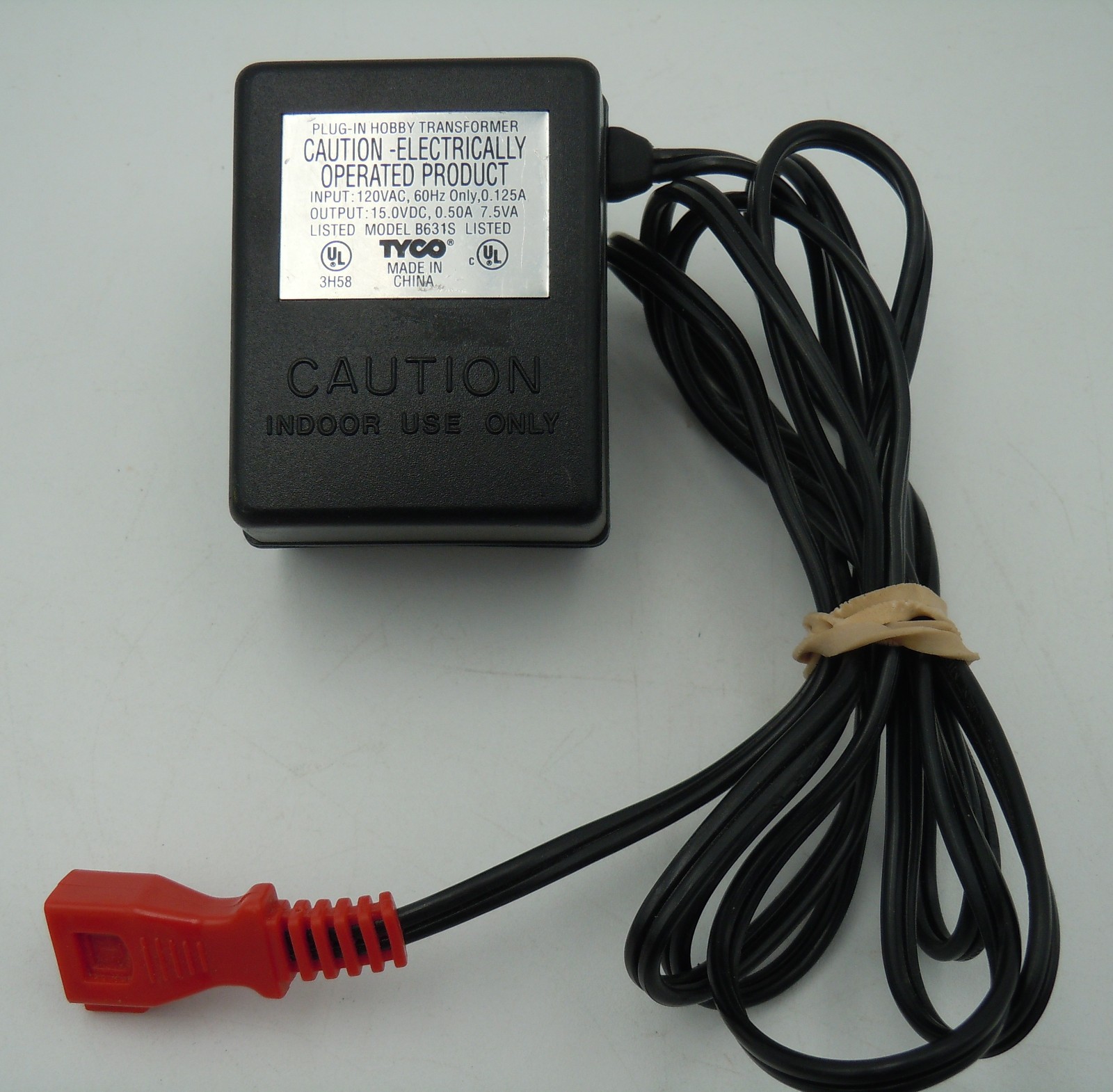 TYCO / MATTEL 15.0V DC MODEL B631S HO TOY TRANSFORMER POWER PACK ~ TESTED @20.4V