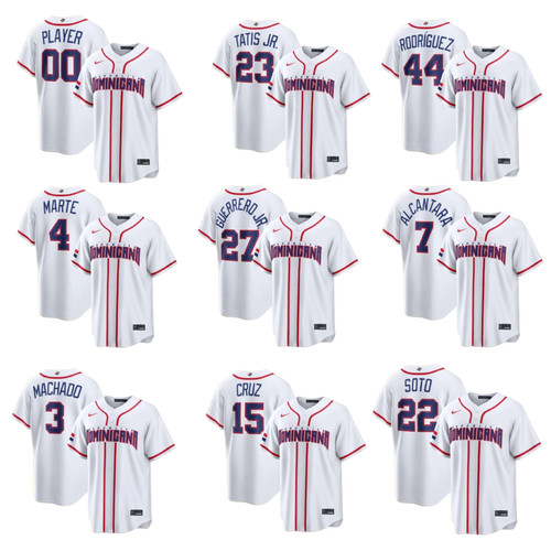 NWT Dominican White 2026 World Classic Stitched Jersey - MEN