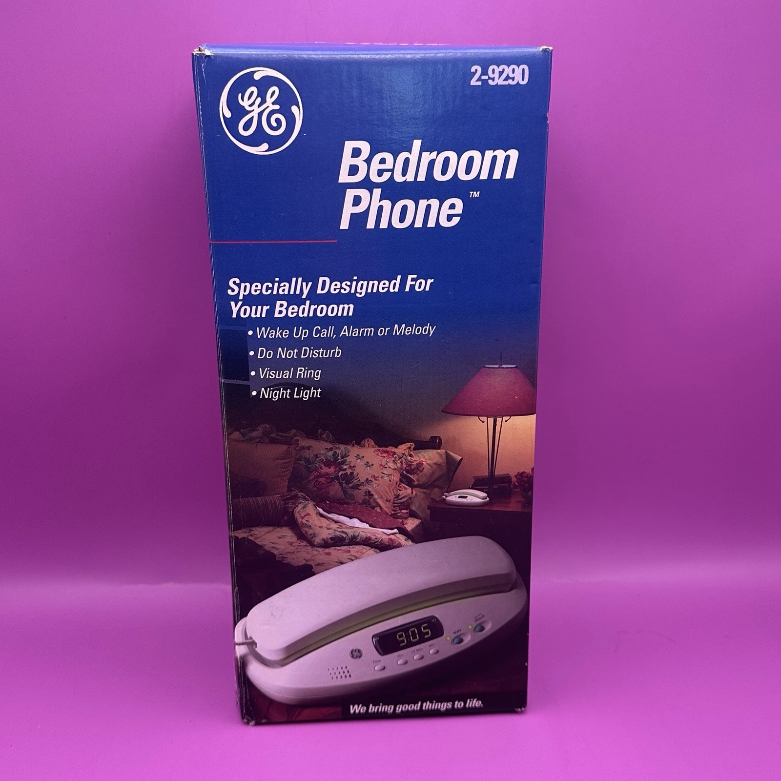 NEW In Box GE General Electric Bedroom Phone Handset Corded Telephone Alarm