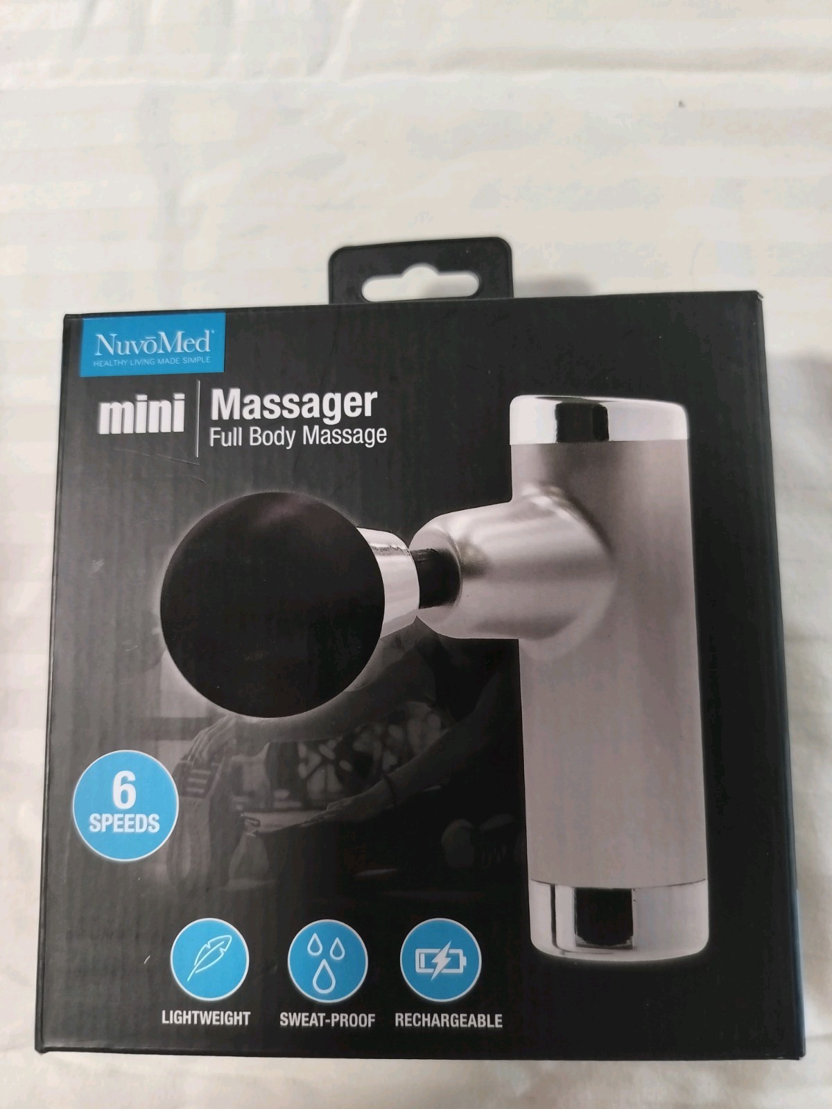 NuvoMed Mini Massager Full Body Massage 6 Speed, Rechargeable NIB