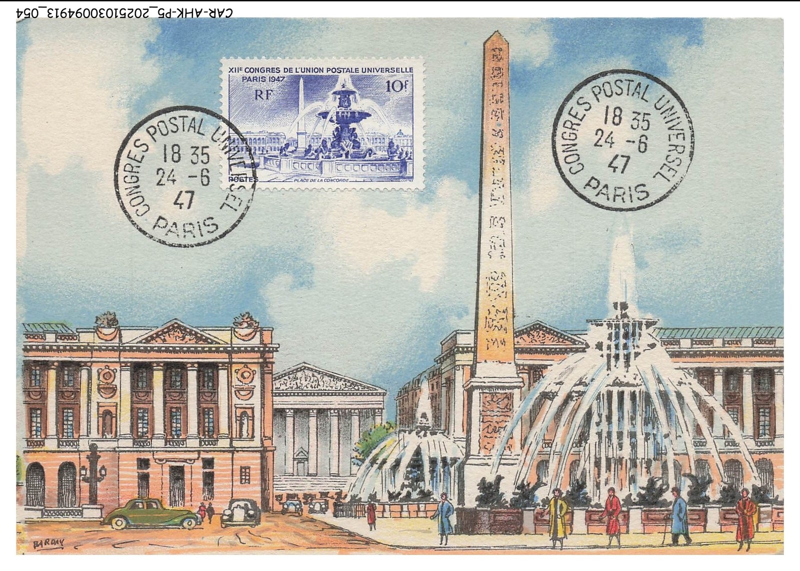 CAR-AHKP5-0293-maximum Cards - Paris - Place De La Concorde - 1947