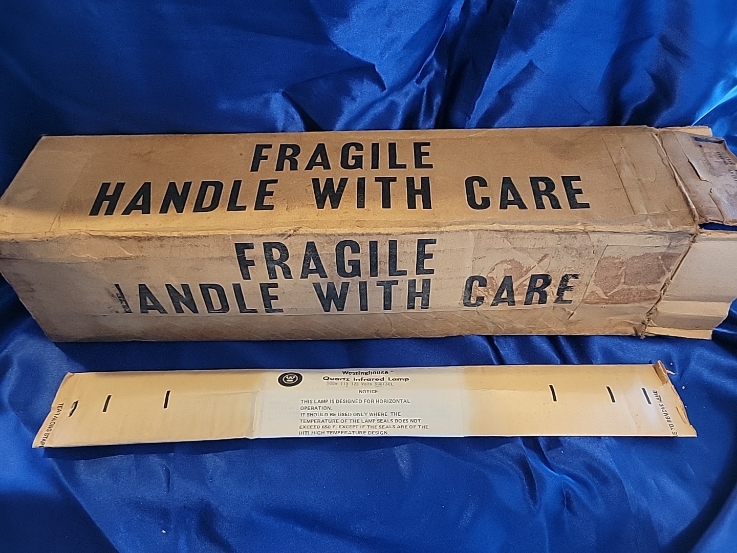 Westinghouse Case Of 12 Quartz Infrared Lamps 500 watts 125 volts 500t3cl