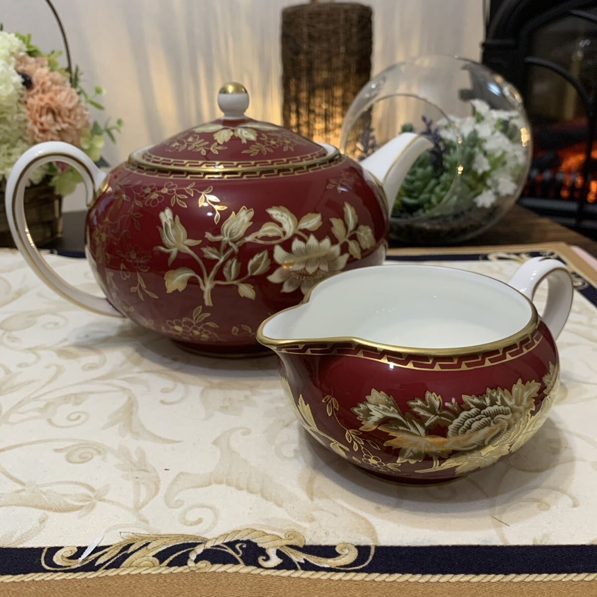 Rare Wedgwood Tonkin Ruby Teapot Creamer