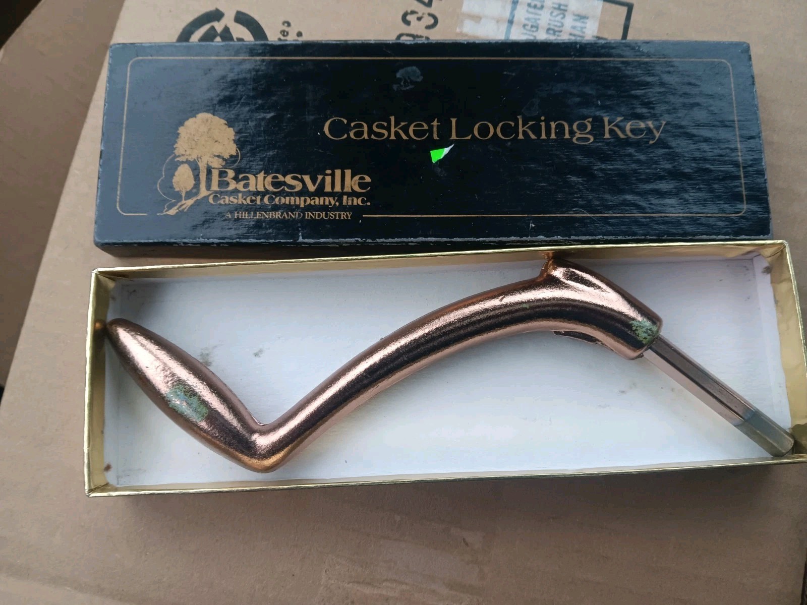 Batesville Casket Locking Key With Original Box W/ Storage Wear