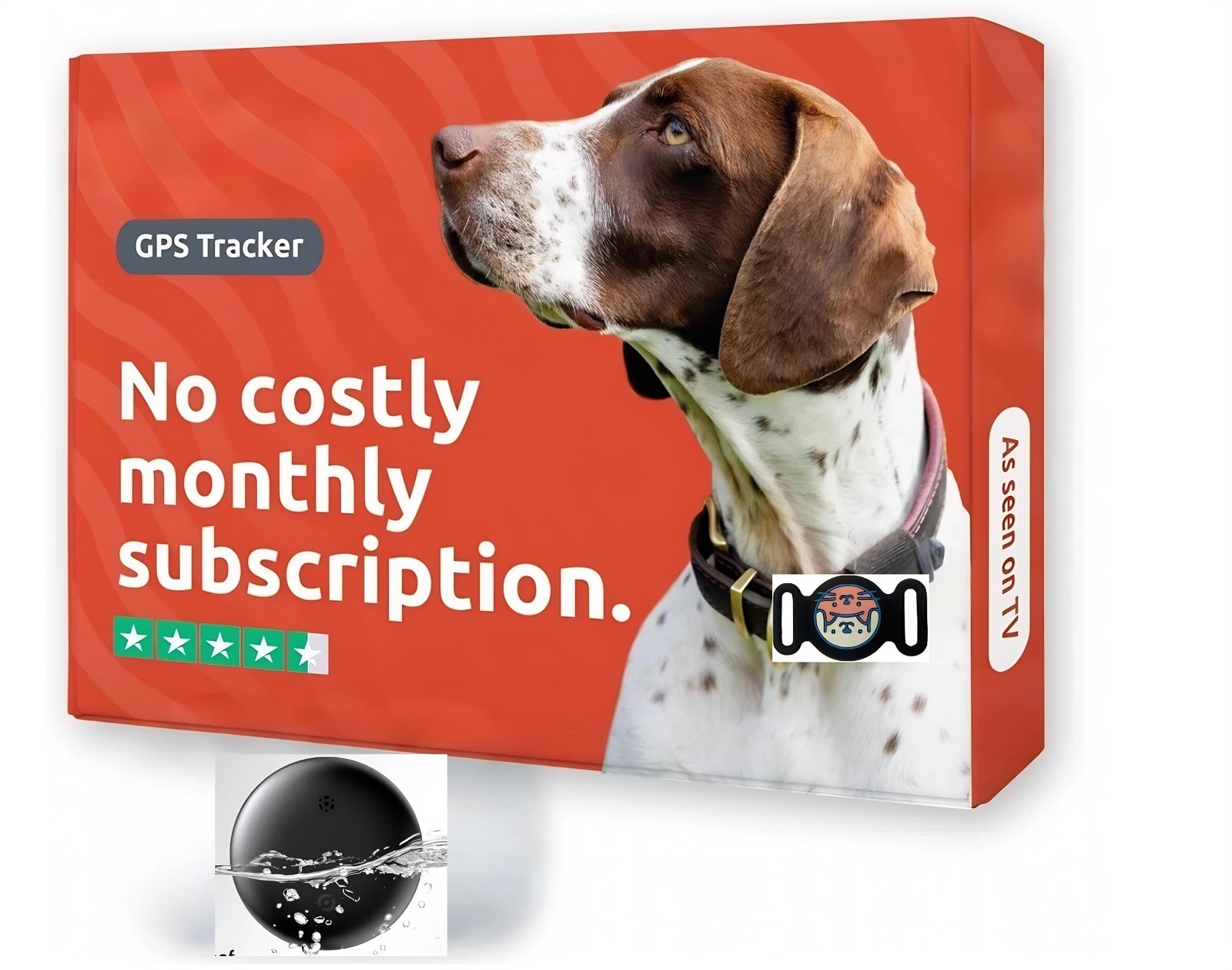 Cat dogTracker GPS，Bluetooth Tracker, Waterproof No Monthly Fee Advanced Trac...