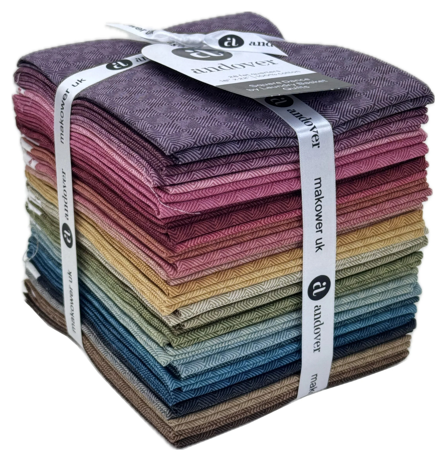Andover - Square Dance Fat Quarter Bundle by Laundry Basket Quilts 28 pcs