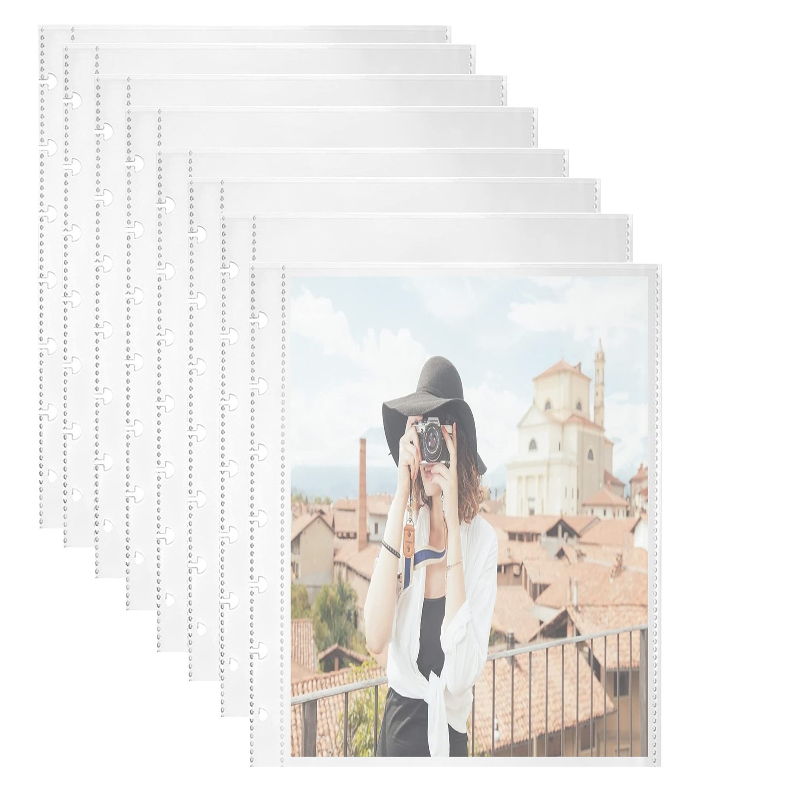 25 Pack Photo Album Refill Sheets, Sleeve Inserts for 50 5X7, Clear 