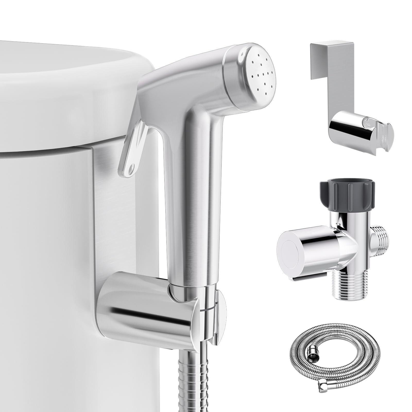 Handheld Bidet Sprayer for Toilet, Bidet Sprayer Kit with Stainless Steel Hos...