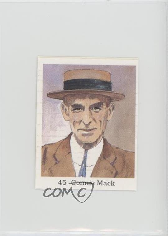 1990 The Official Hall of Fame Sticker Book Records Stickers Connie Mack HOF 0q3