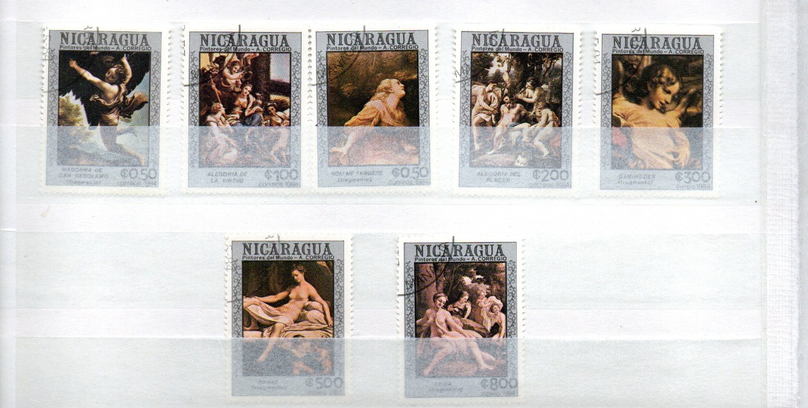 Nicaragua MiNo 2504 - 2511  450th anniversary of Correggio's death  used