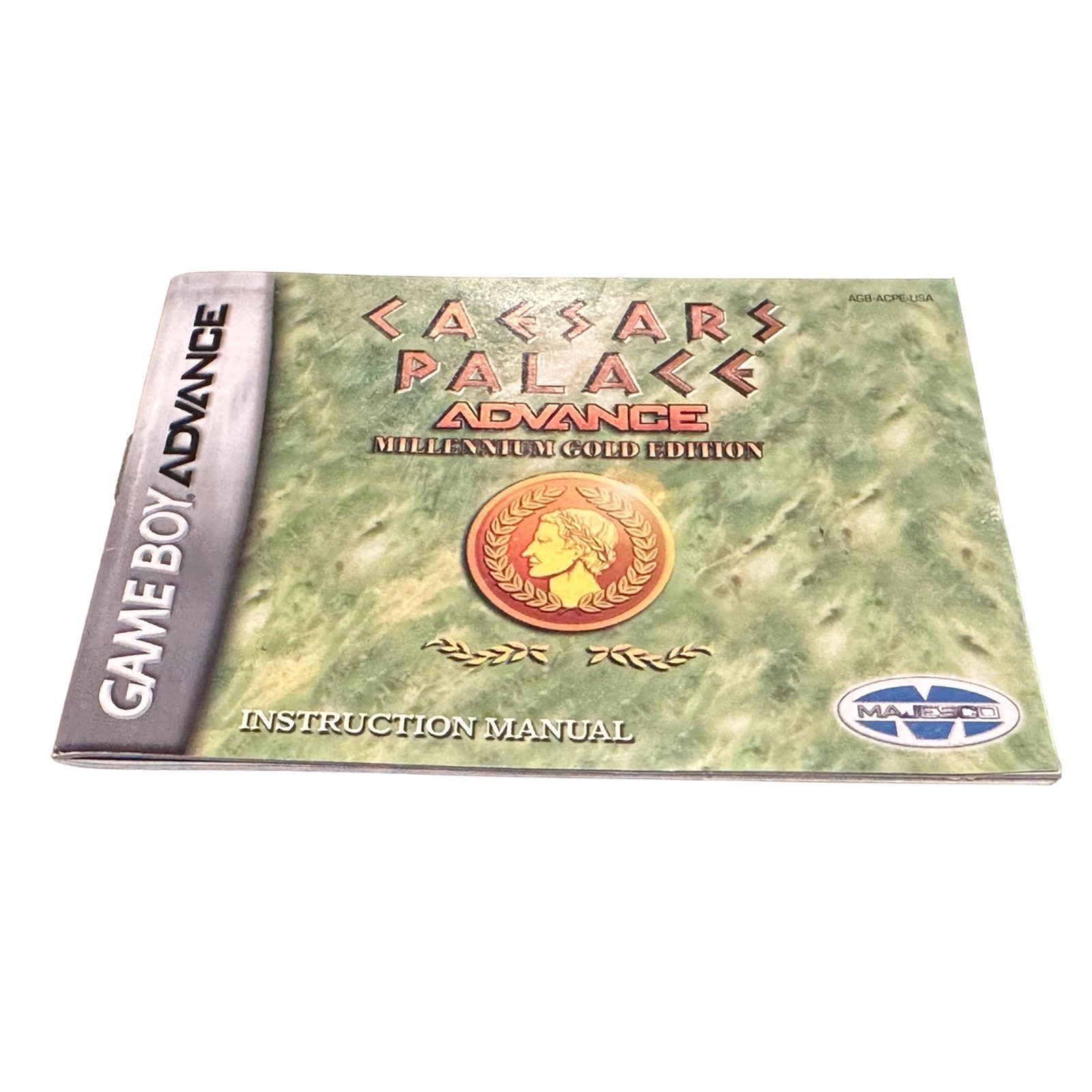 Ceasar's Palace Advance Millennium Gold Edition Nintendo Gameboy Advance Manual 