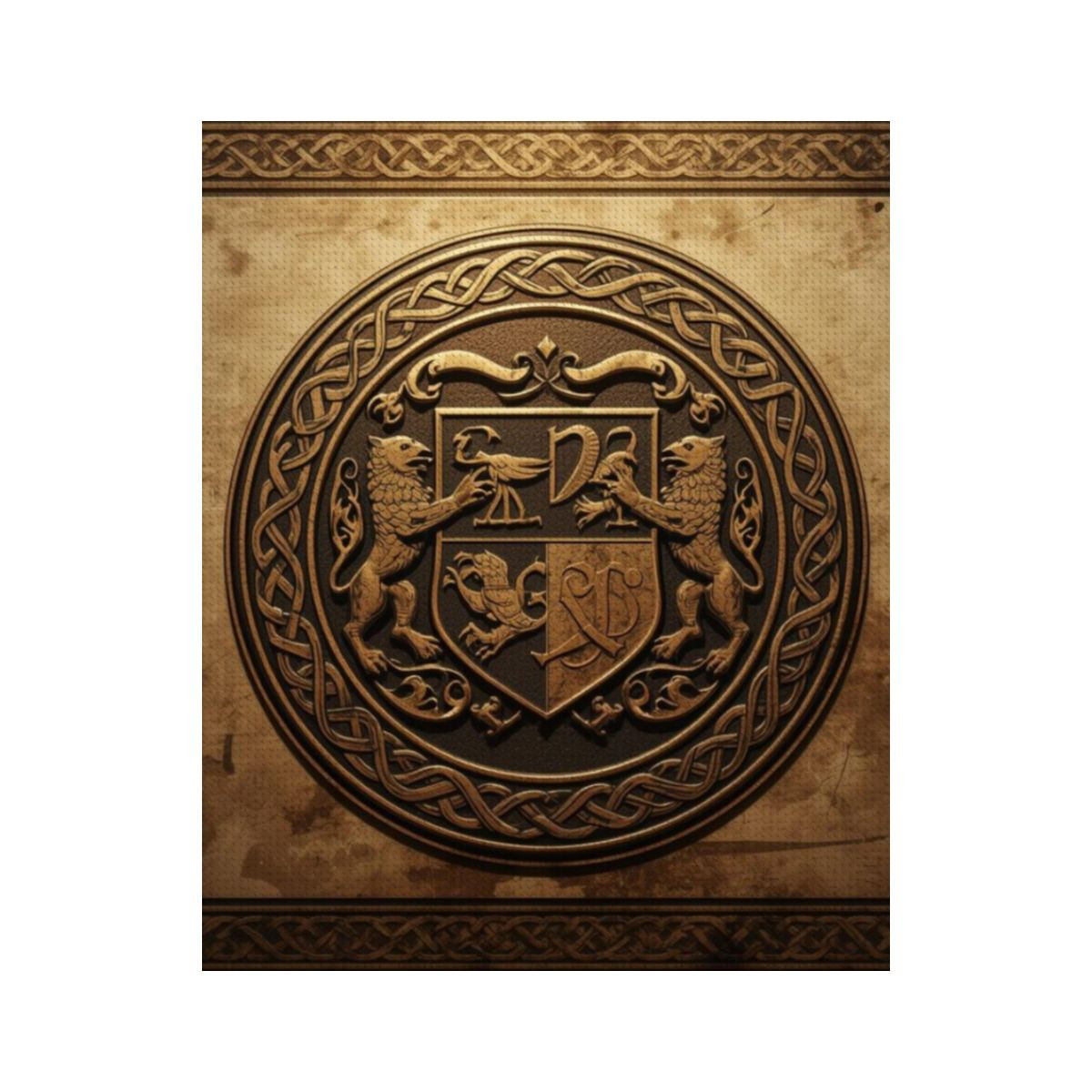 Diamond Painting Kit Celtic Shield Crest 16x20 in DIY Full Drill Craft Art