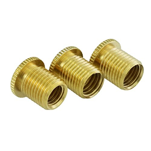 Threaded Gear Shifter Handle Knob Adapters Aluminum Alloy Transmission Gold2
