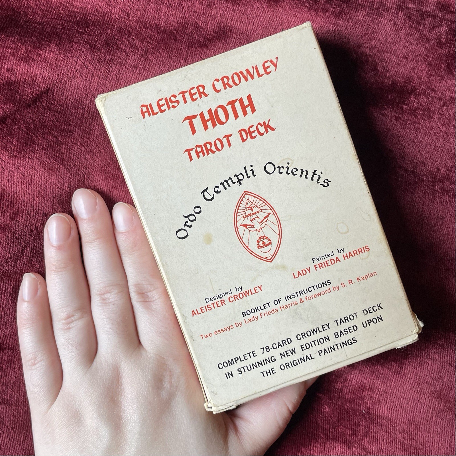 Vintage Aleister Crowley Thoth Tarot Deck White Box B Cards 1973