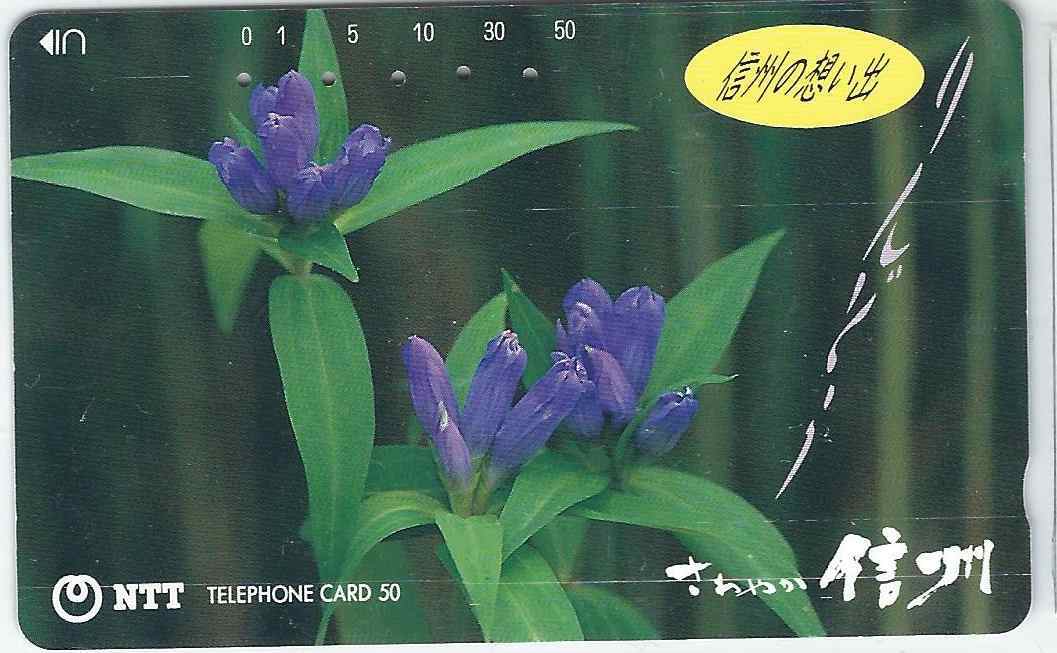 462/2000 Used Phonecard Japan JP-270-337 Memories Shinshu Gentians