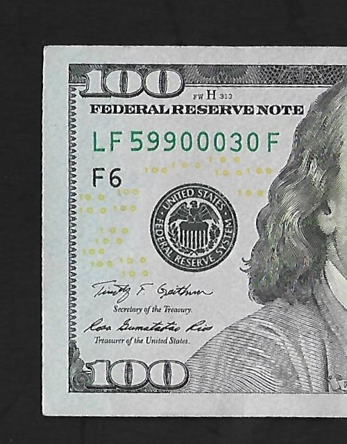 FANCY 2009A ONE HUNDRED  DOLLAR NOTE- 1 PAIR & 1 TRIPLE  ATLANTA, GA