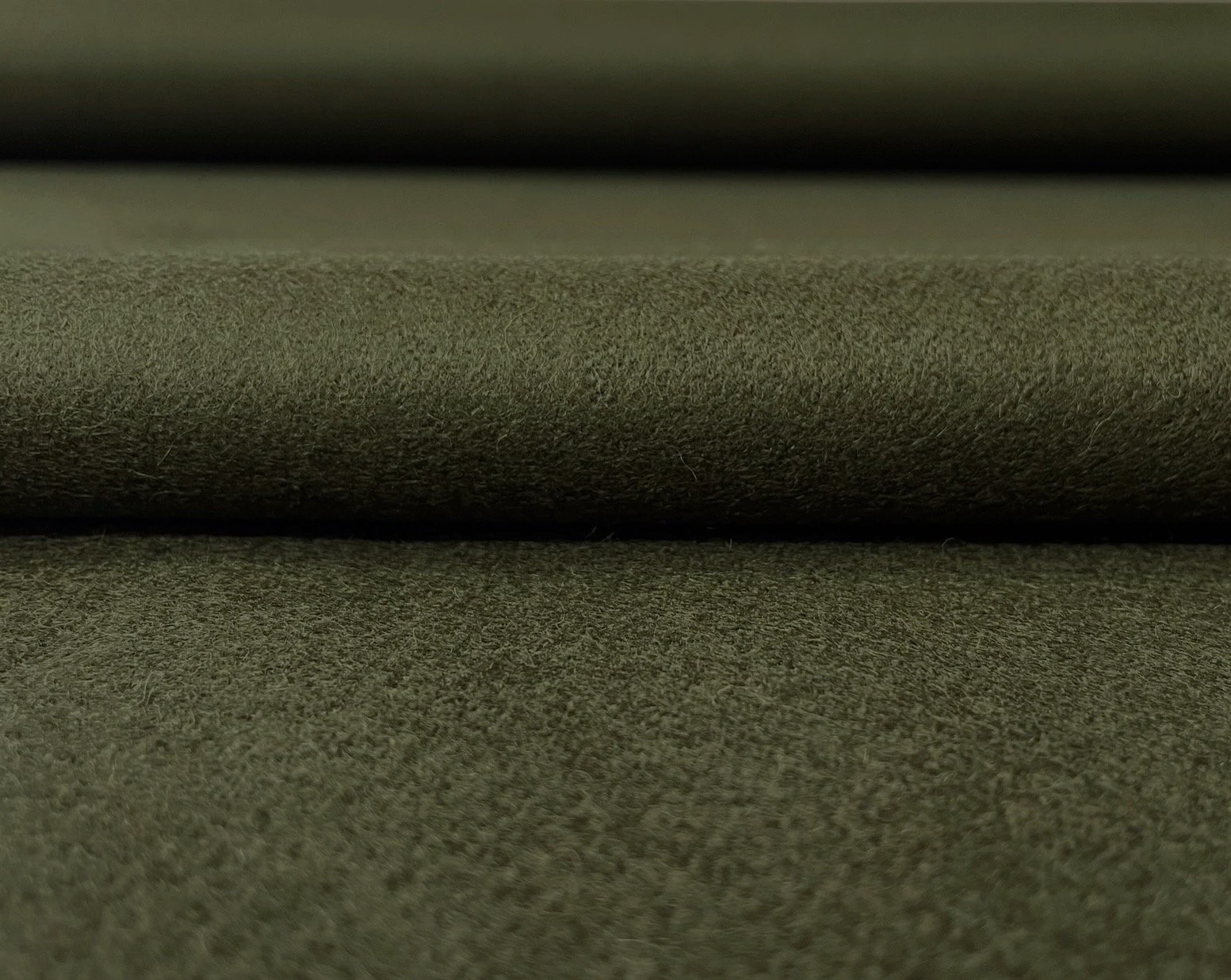 2.25 yds Camira Synergy Intertwine Dark Moss Green Wool Twill Upholstery Fabric