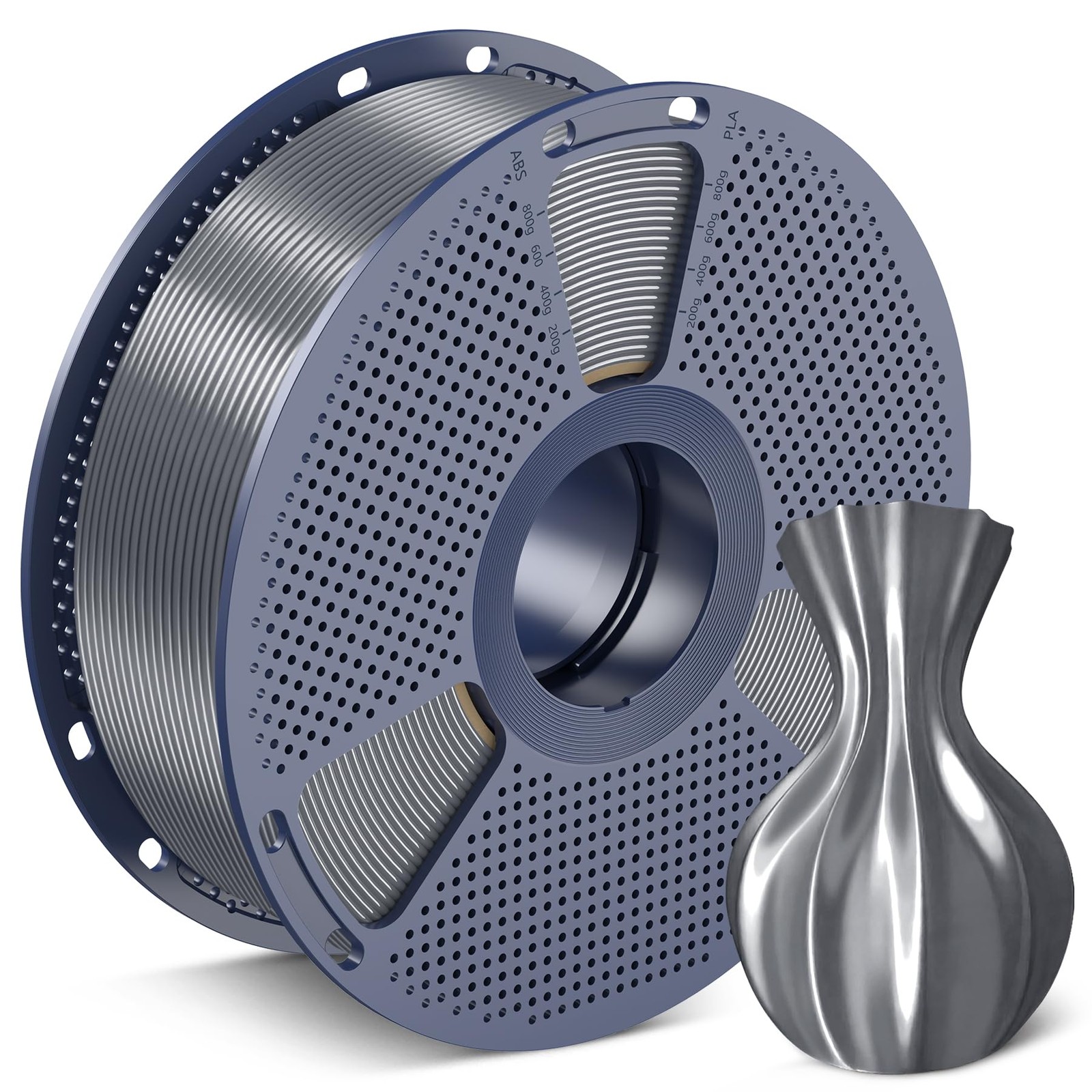 1kg Silk PLA+ Filament 1.75mm Dimensional Accuracy + - 0.02mm SUNLU Neatly Wound