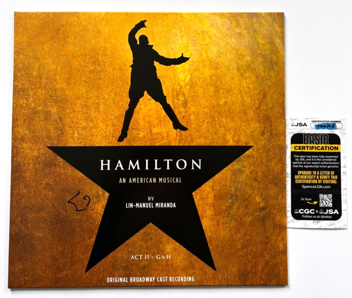 LIN MANUEL MIRANDA SIGNED ACT II G&H HAMILTON VINYL BROADWAY PLAY ALBUM JSA