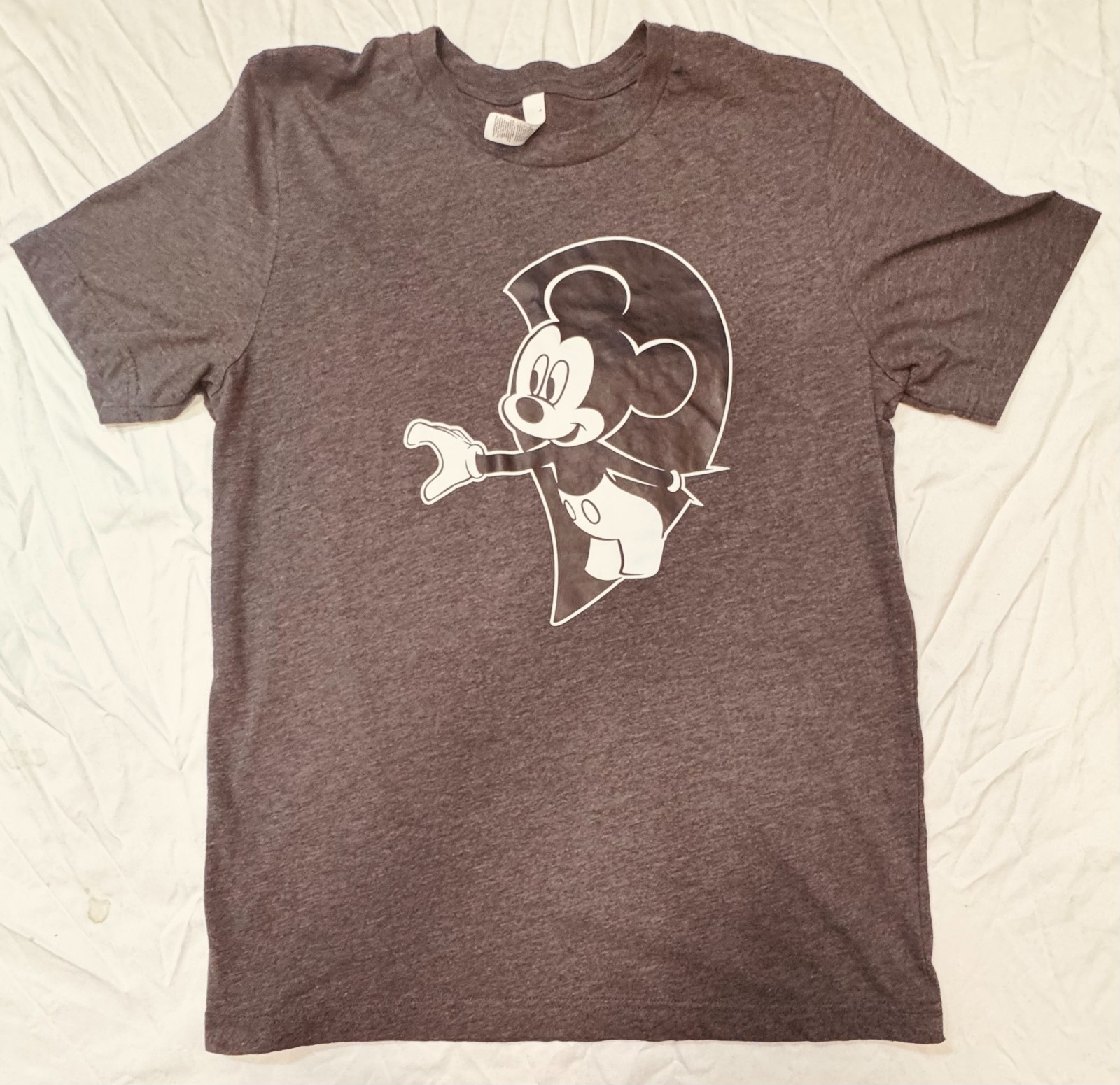 Mickey Mouse Disney T-Shirt Bella + Canvas Grey  Size L (MM001A4)