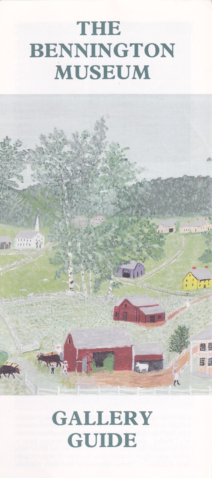 c1990 The Bennington Museum Gallery Guide Brochure