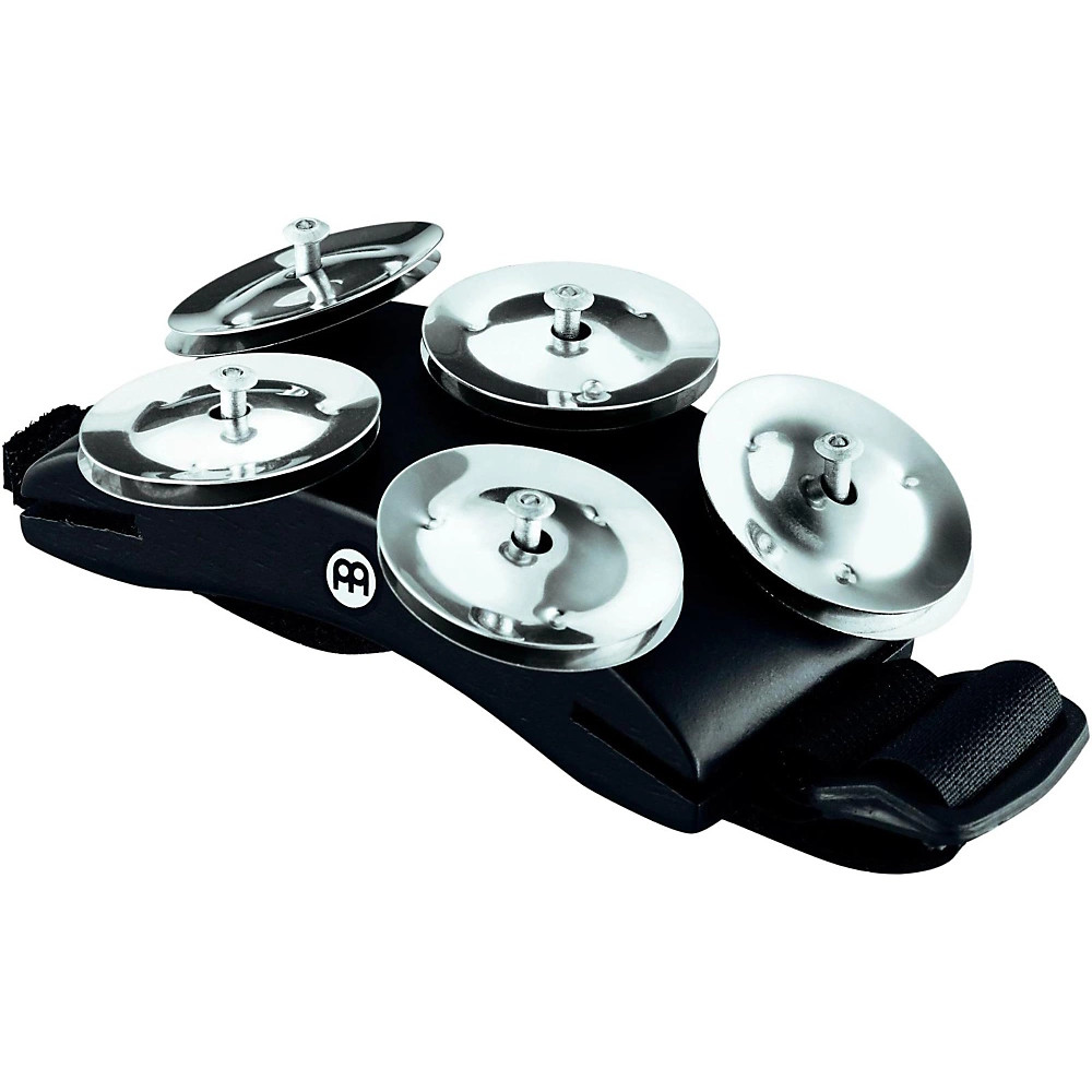Meinl Cajon Foot Tambourine with Steel Jingles Black