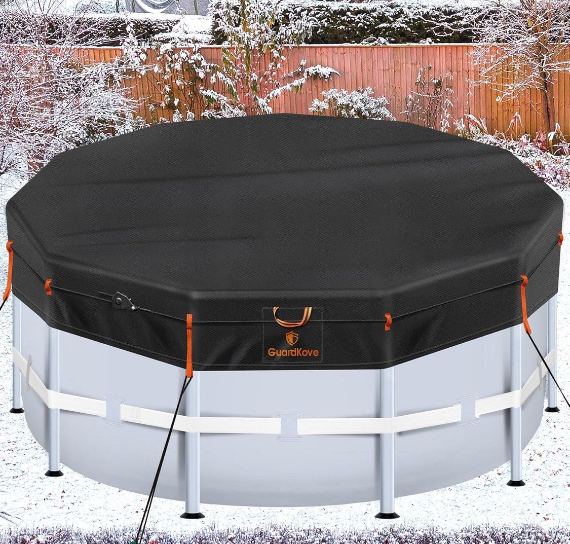 14 Ft Round Above Ground Winter Pool Cover UV Protected Reflective US