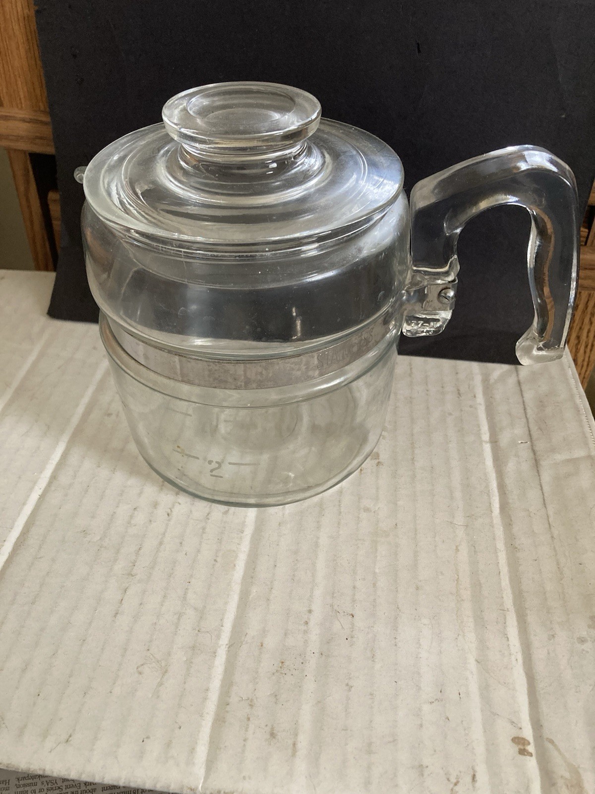 Pyrex Stove Top Coffee Pot 2-4 Cup 7754 handle Pot Lid Parts Only