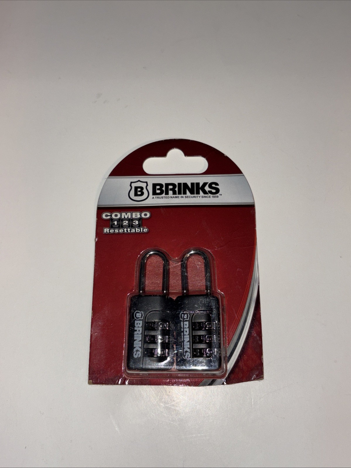 (2-Pk) BRINKS 3-Dial Resettable Combination Zinc Diecast Sport Padlock 22mm Body