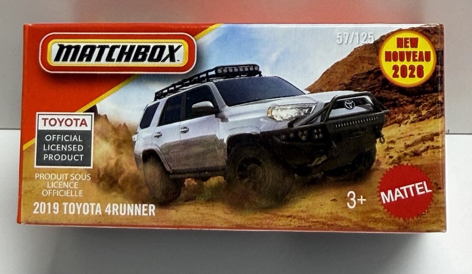 2026 Matchbox 2019 TOYOTA 4RUNNER 57/125 Silver. BOX”