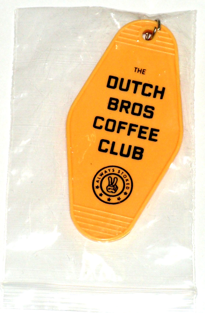 NEW RARE Dutch Bros. Coffee Club Keychain THE ONLY ONE LIKE IT ON EBAY!!! NIP