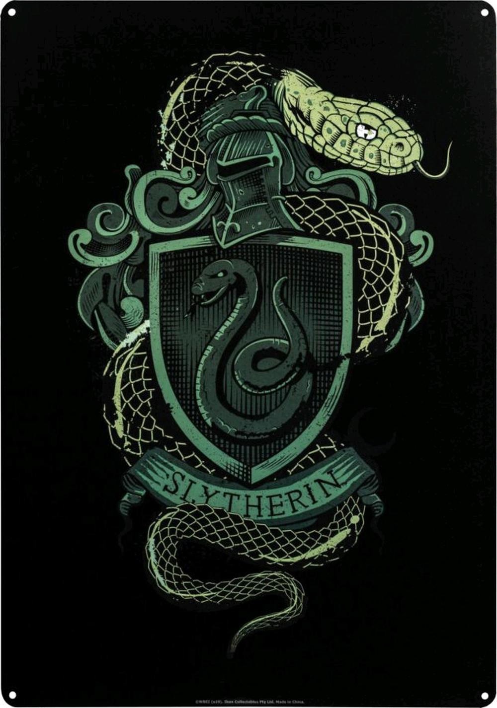Ikon Collectables Harry Potter - Slytherin A3 Tin Sign