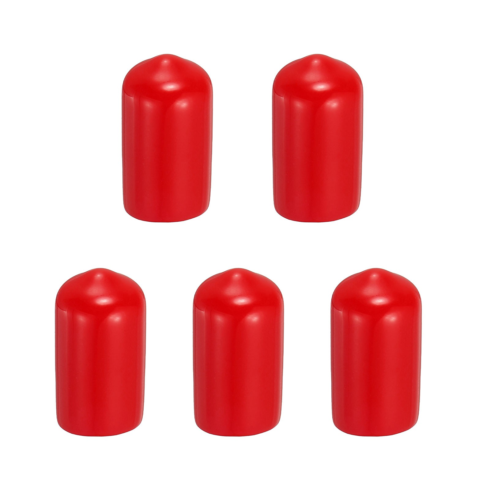 Pool Tip Cover Rubber Cue Protector Billiard Pool Cover 10mm & 5Pcs & Red