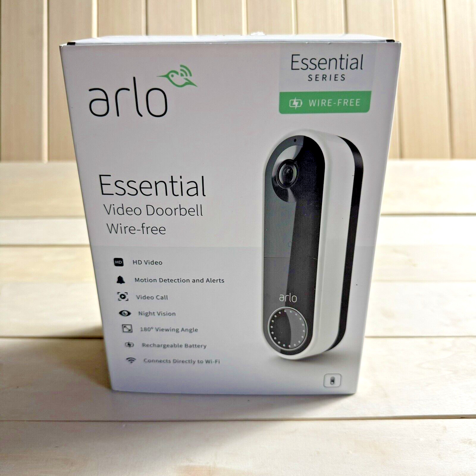 New Arlo Essential Video Doorbell Wire-Free Night Vision AVD2001
