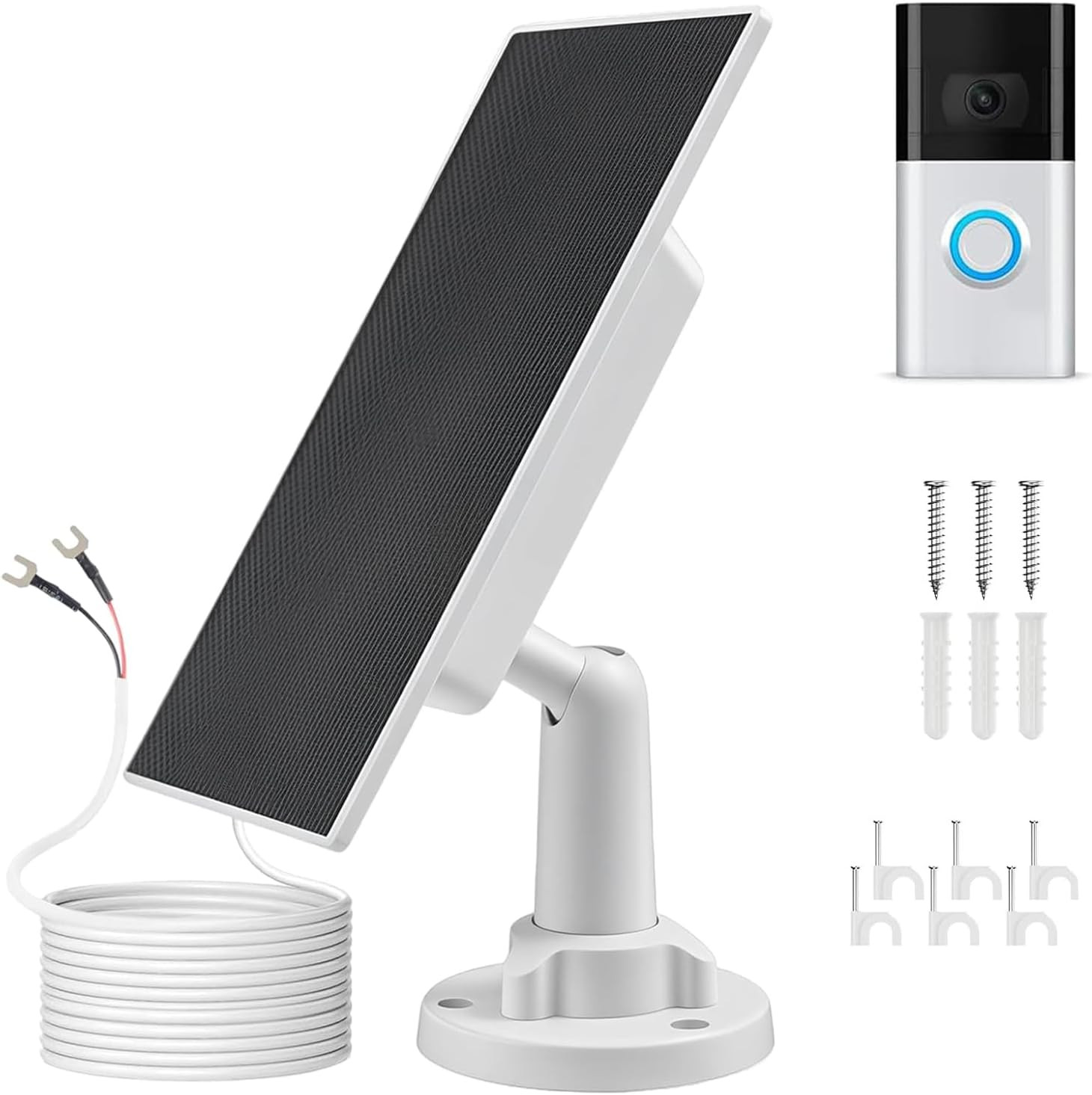 Solar Charger for Ring Doorbell with Built-In Energy Storage – Solar Panel Compa