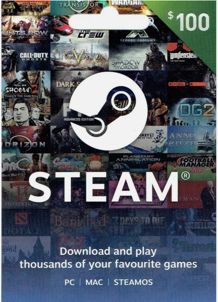 EXPEDITED Genuine Steam Gift Card $100 Steam Wallet - SHIPS EXPEDITED TODAY